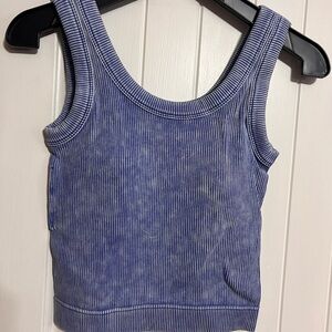 Blue Striped Women's Tank Top